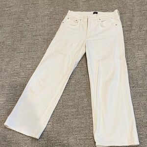 White Wide-Leg Jeans